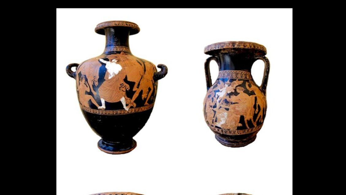Quattro vasi a figure rosse (risalente al IV secolo a.C.) rubati dal Museo di Apollonia