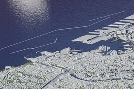 Nuova diga di Genova render progetto 1