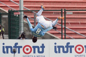 Hernanes festeggia dopo il gol in Udinese-Lazio (2-3) (ANSA)