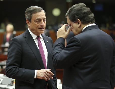 Mario Draghi a colloquio con Jose Manuel Barroso © EPA