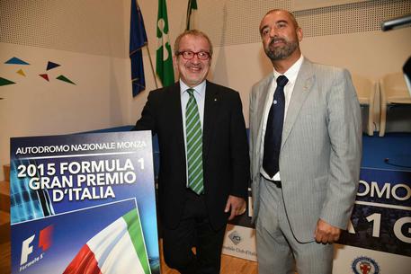 Roberto Maroni, alla conferenza stampa di  presentazione dell'edizione 2015 del Gran Premio d'Italia di Formula 1 © ANSA 