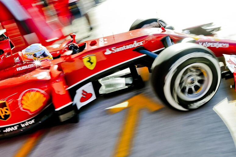 Il pilota della Ferrari Fernando Alonso durante le prove libere del GP di Austin © ANSA/EPA